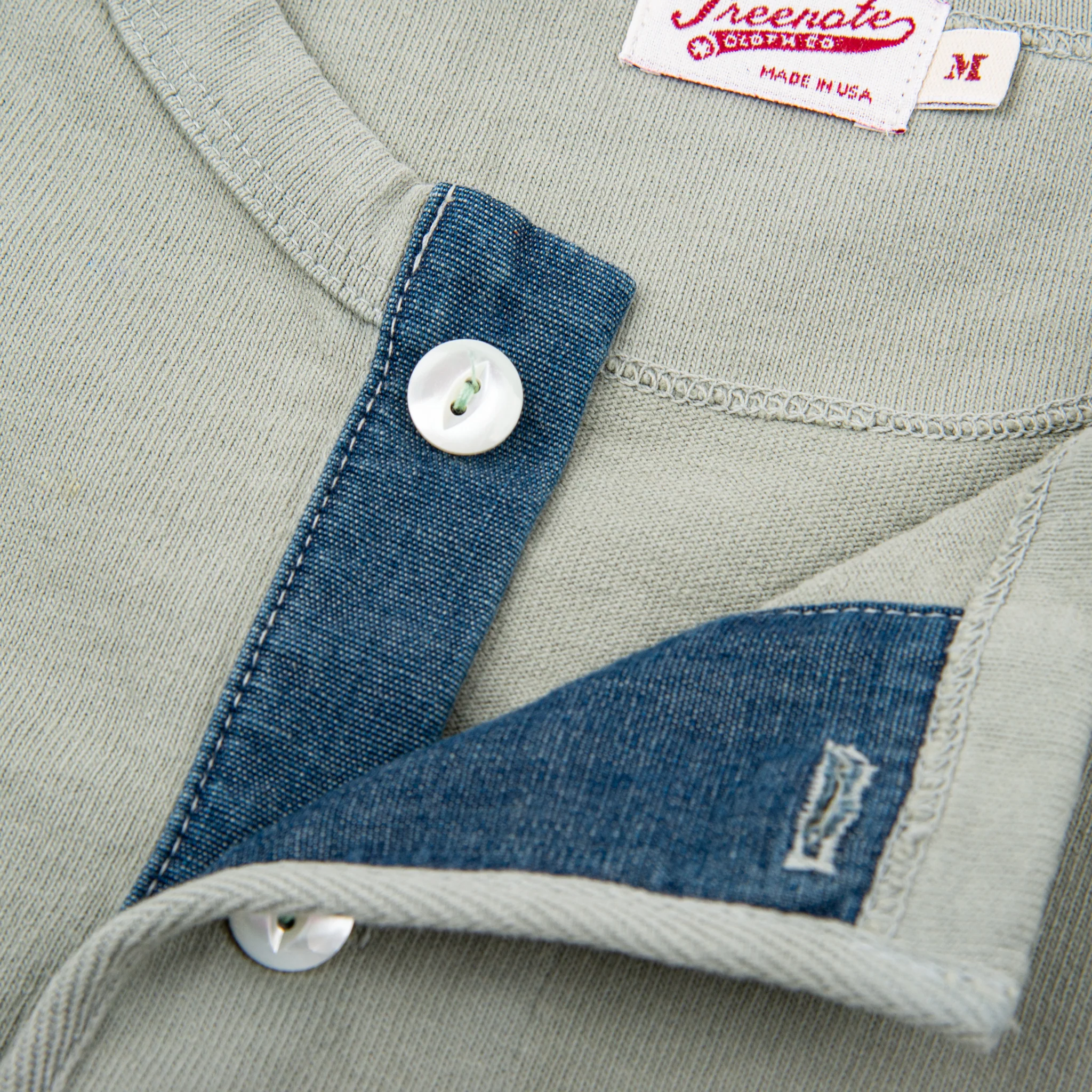 13 Ounce Henley L/S <span>Sage</span> - Image 6