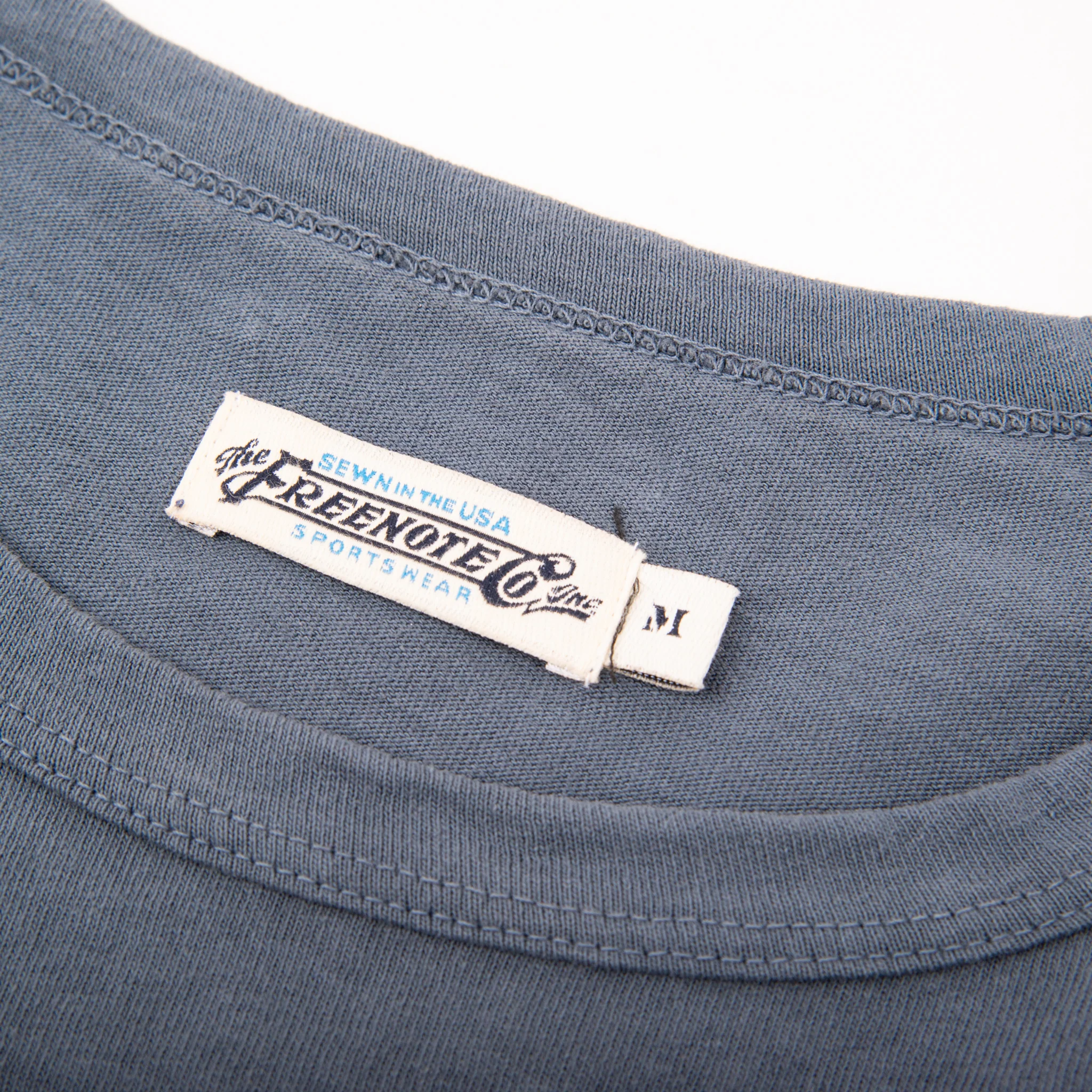 9 Ounce T-Shirt L/S <span> Faded Blue </span> - Image 3