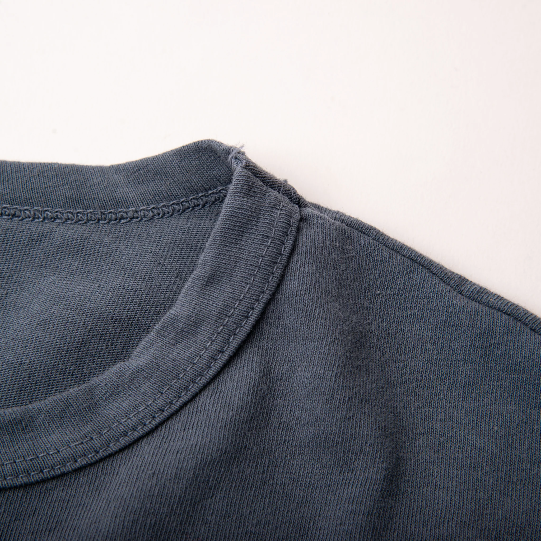 9 Ounce T-Shirt L/S <span> Faded Blue </span> - Image 4