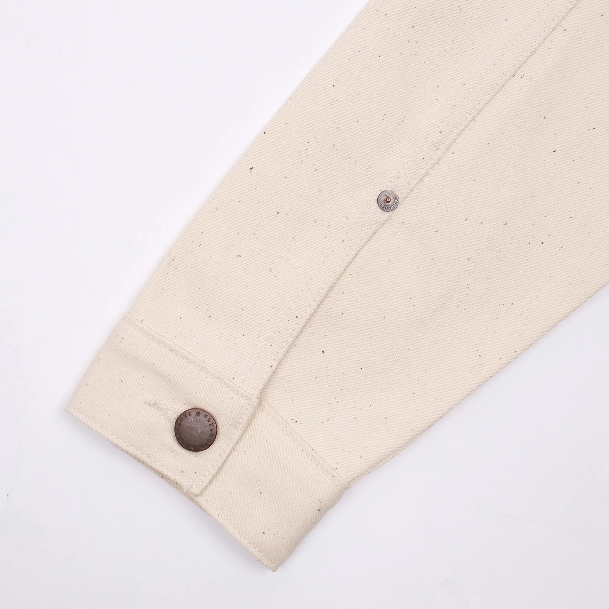 Classic Denim Jacket <span> 14 ounce Natural Ecru </span> - Image 4