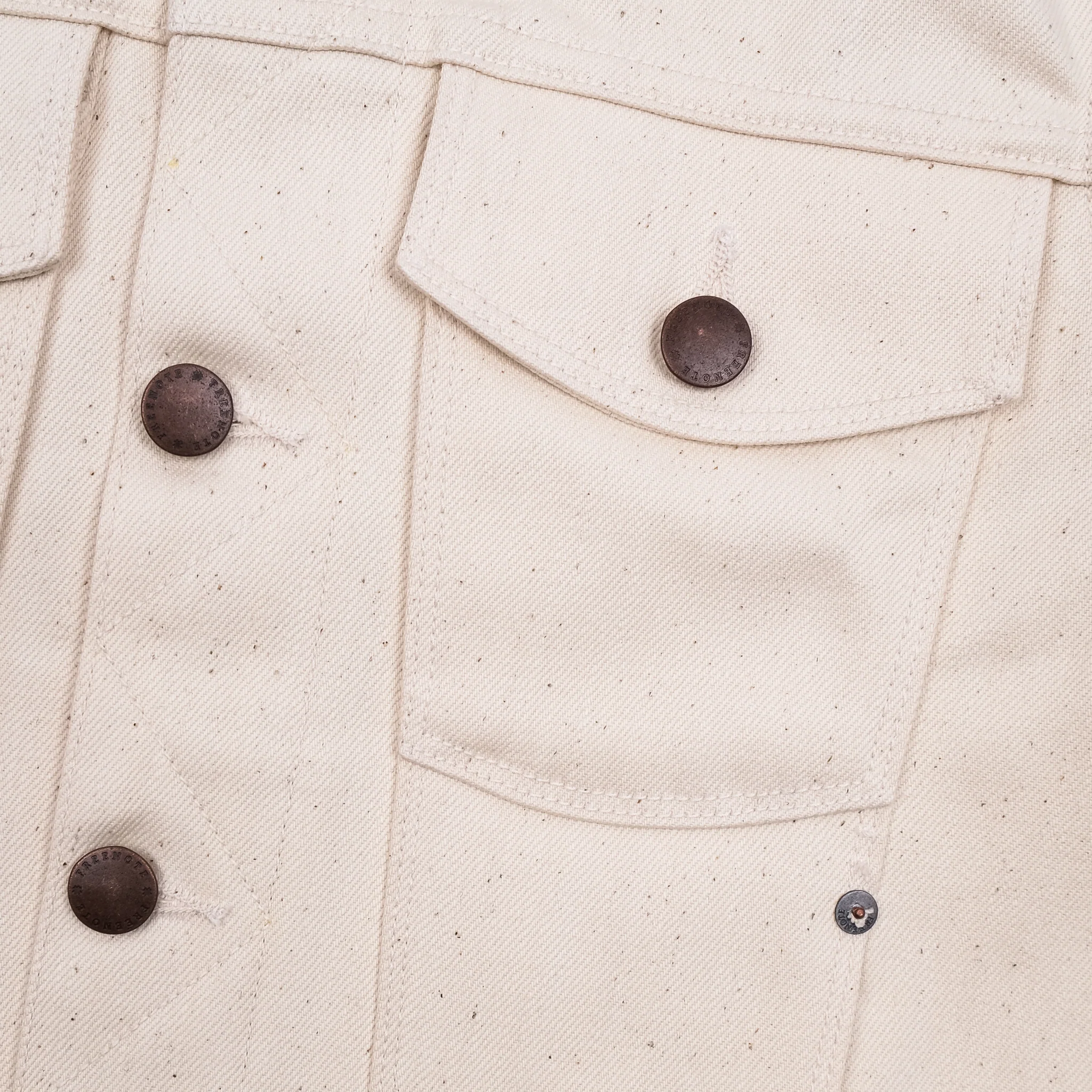 Classic Denim Jacket <span> 14 ounce Natural Ecru </span> - Image 6