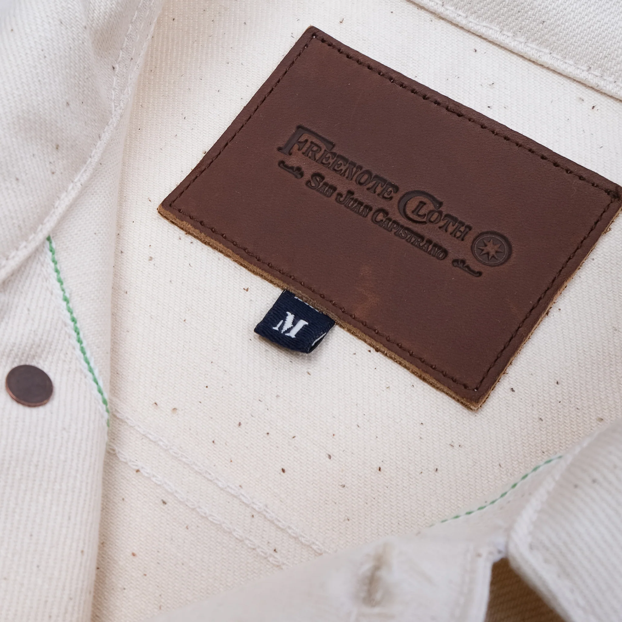 Classic Denim Jacket <span> 14 ounce Natural Ecru </span> - Image 9