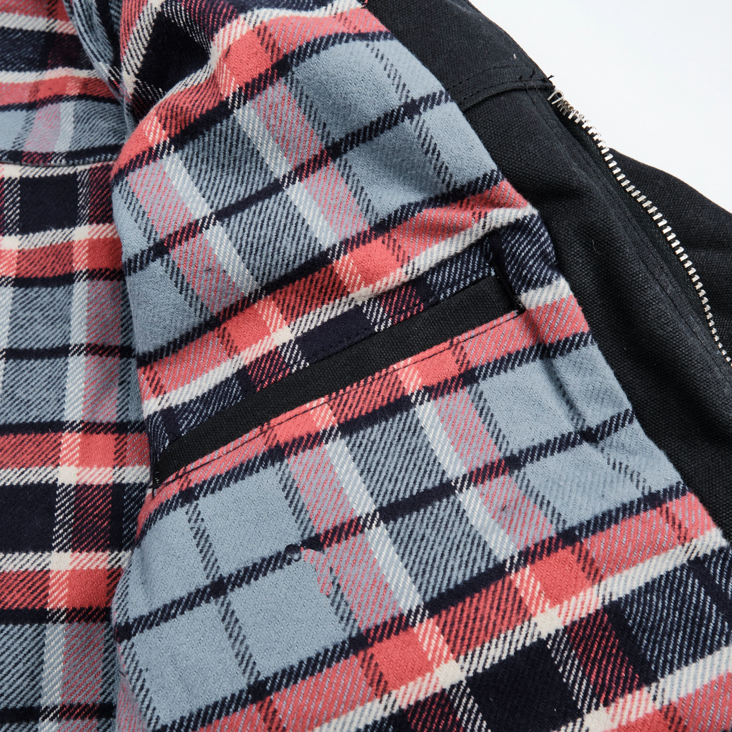 Faro Black Heavy Waxed Canvas Blue Plaid - Image 12