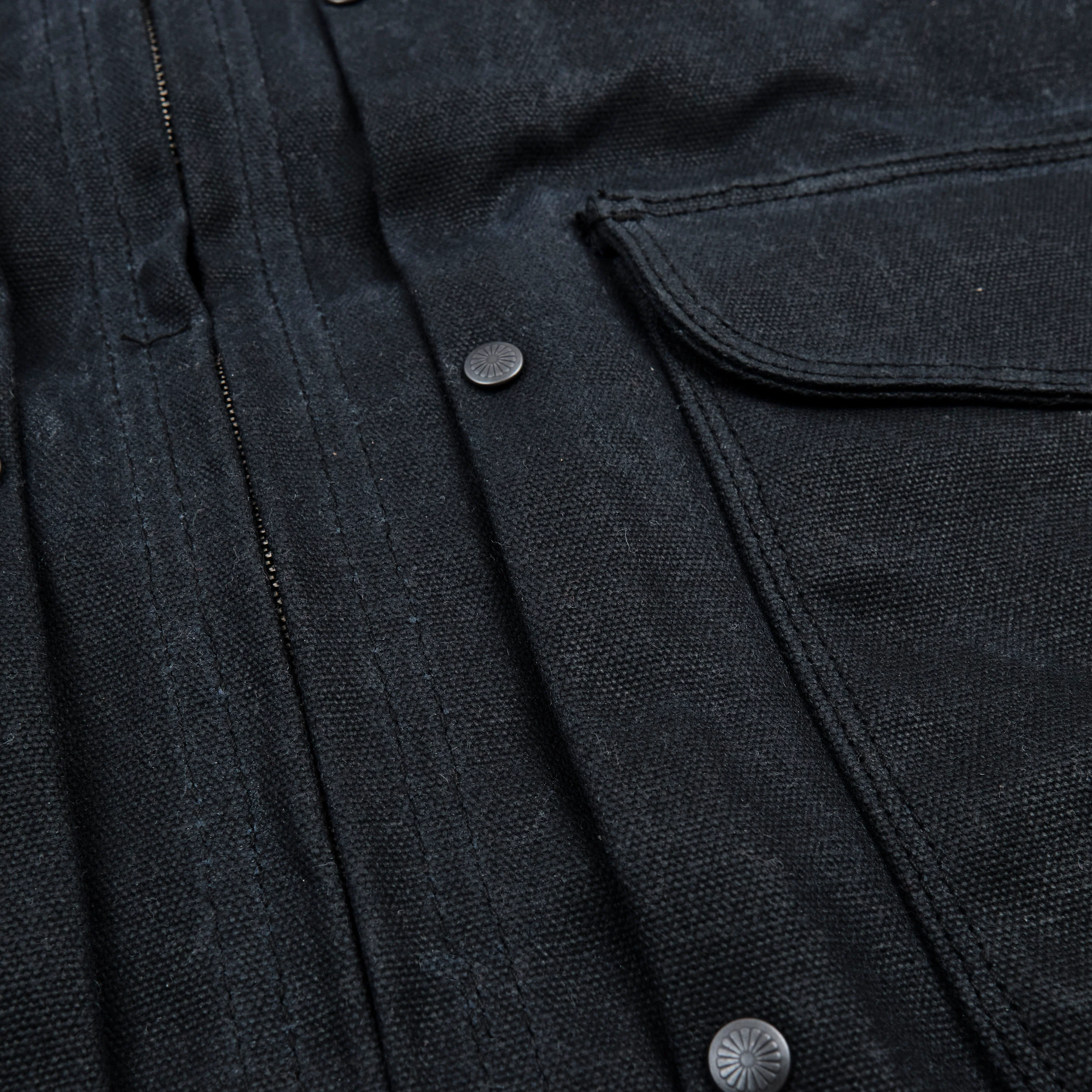 Faro Black Heavy Waxed Canvas Blue Plaid - Image 6