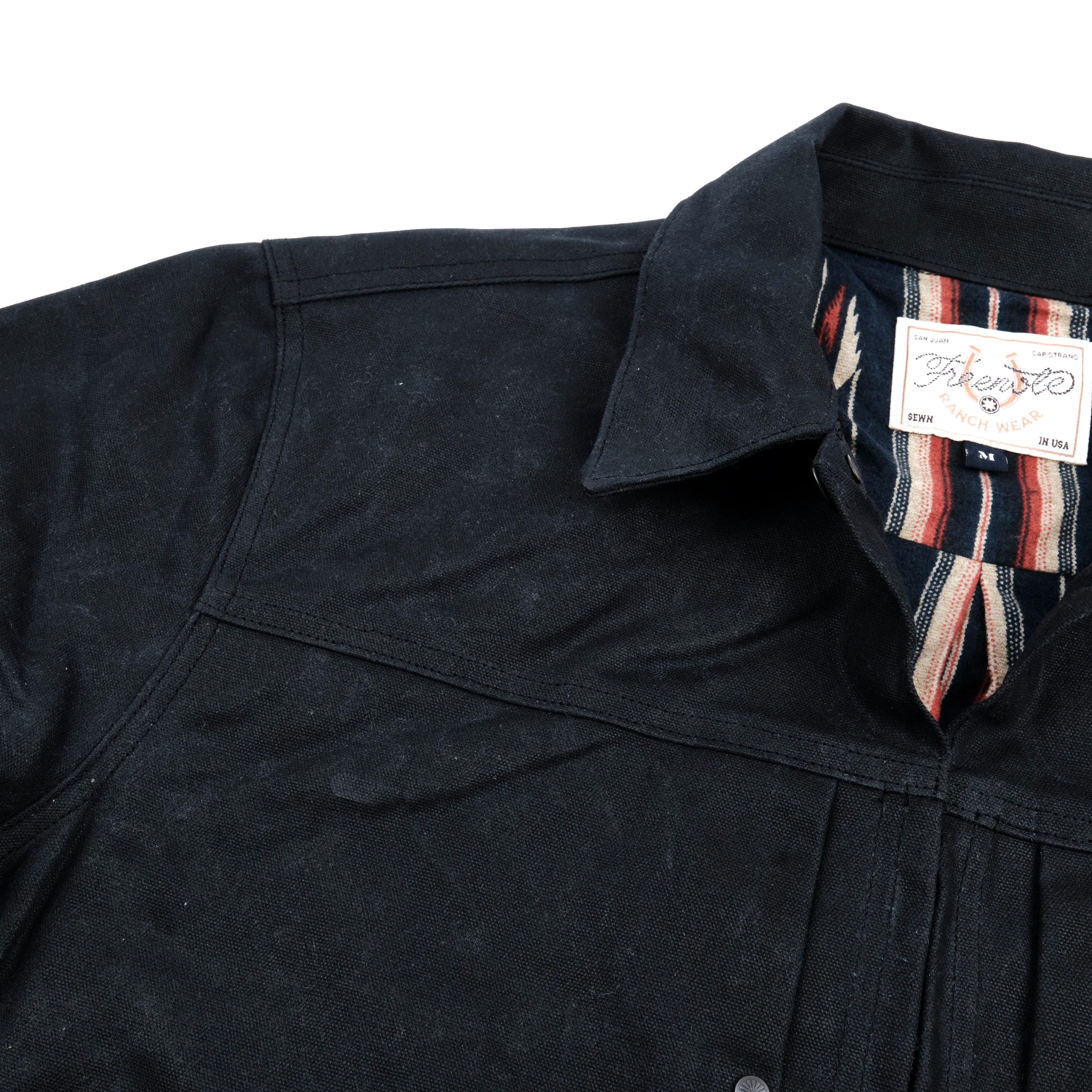 Faro Black Heavy Waxed Canvas Navy Southwest - Image 7