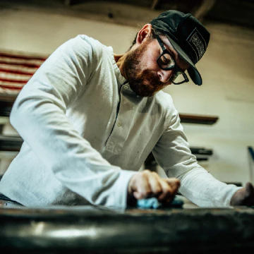 13 Ounce Henley L/S <span>White</span> - Image 3