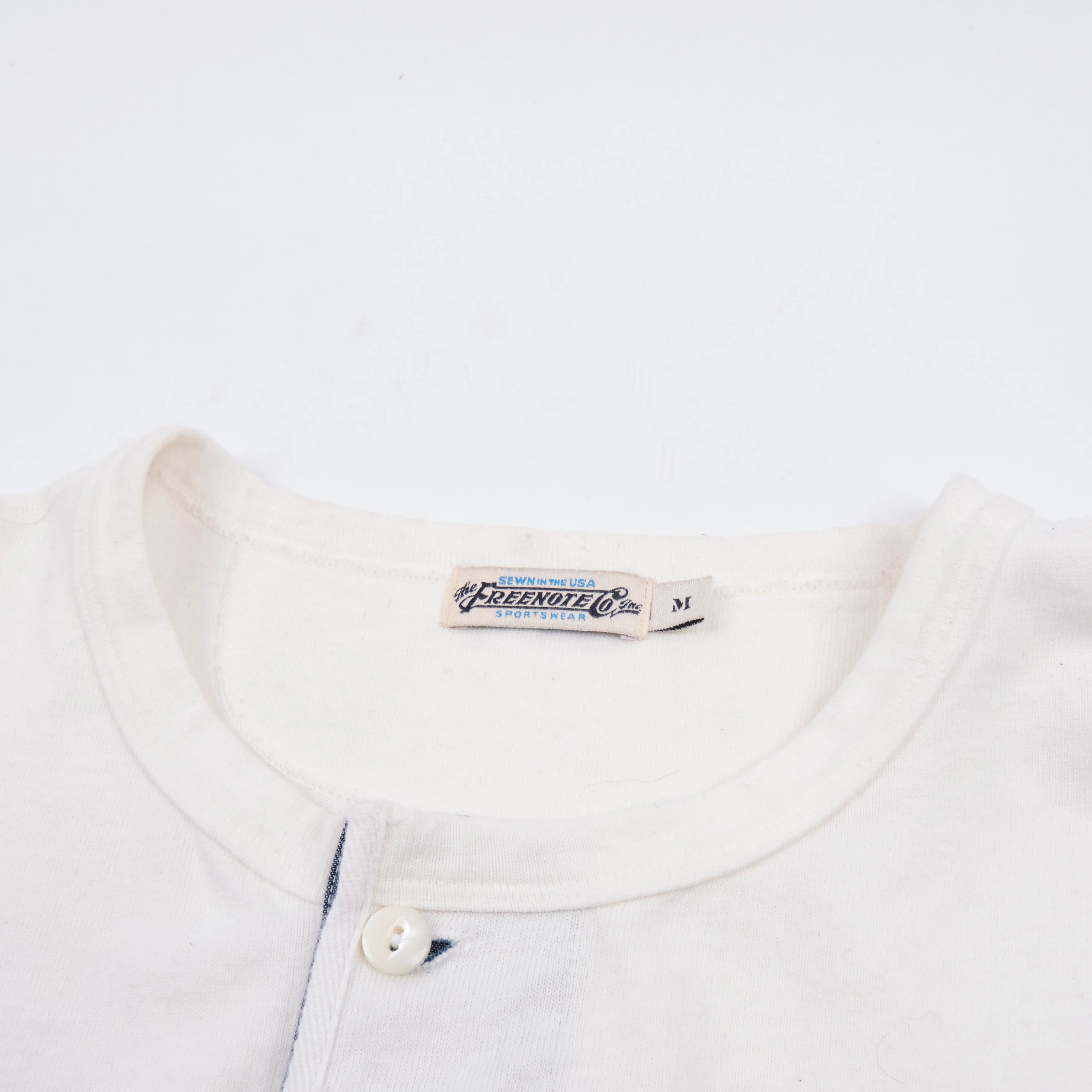 13 Ounce Henley L/S <span>White</span> - Image 4