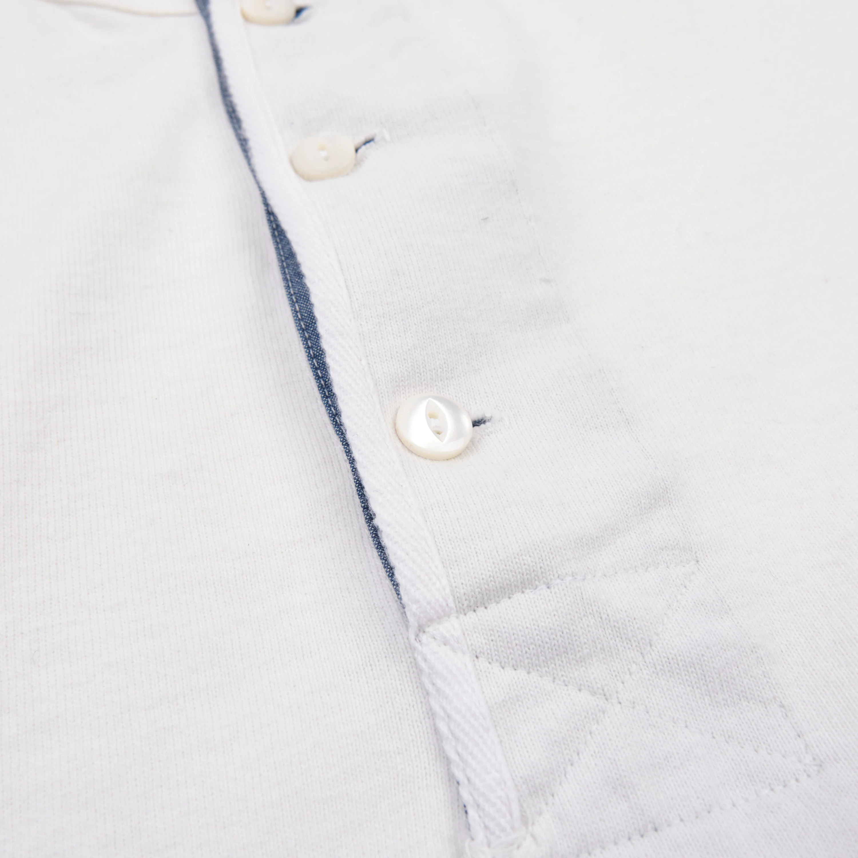 13 Ounce Henley L/S <span>White</span> - Image 5