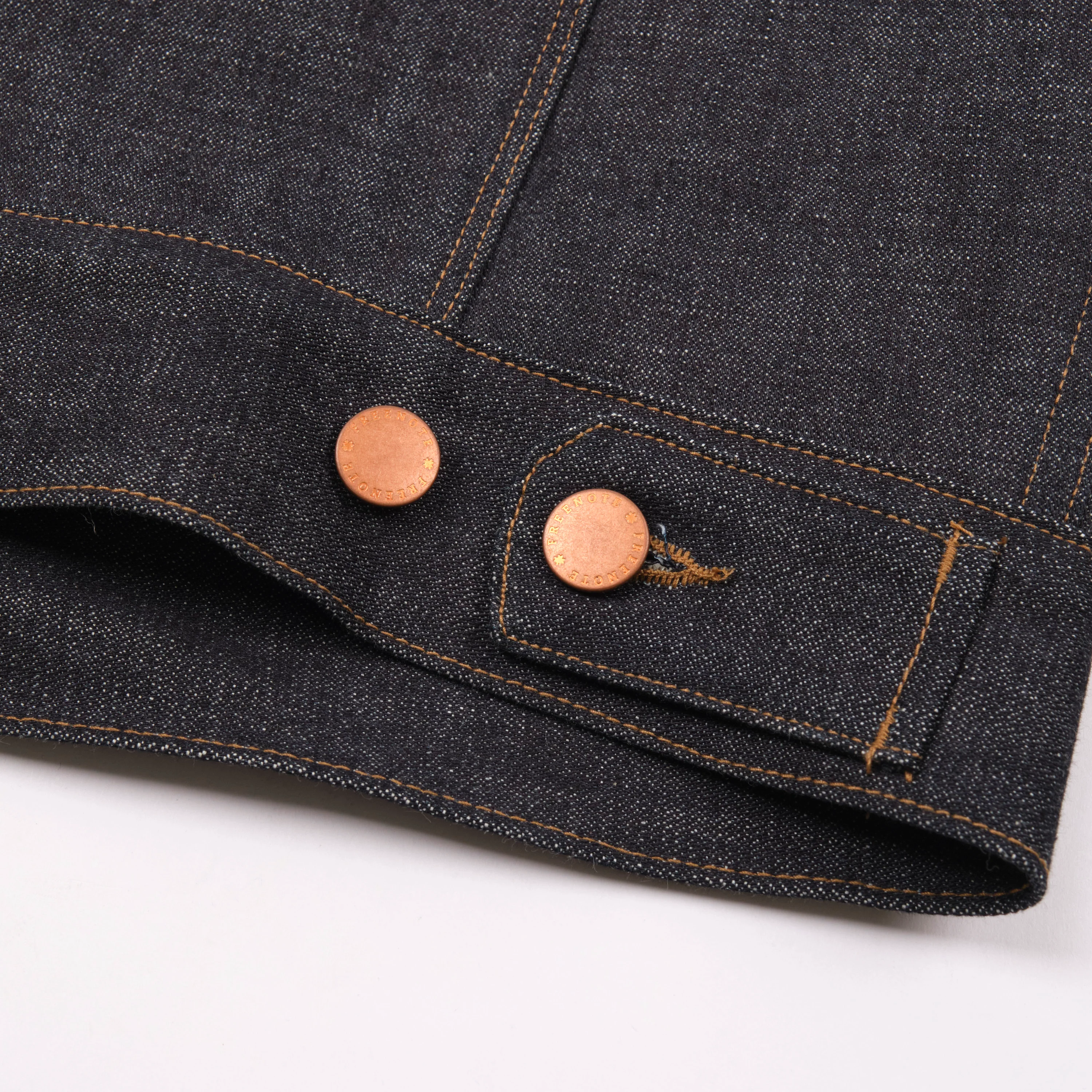 High Low Denim Jacket Broken Twill - Image 11