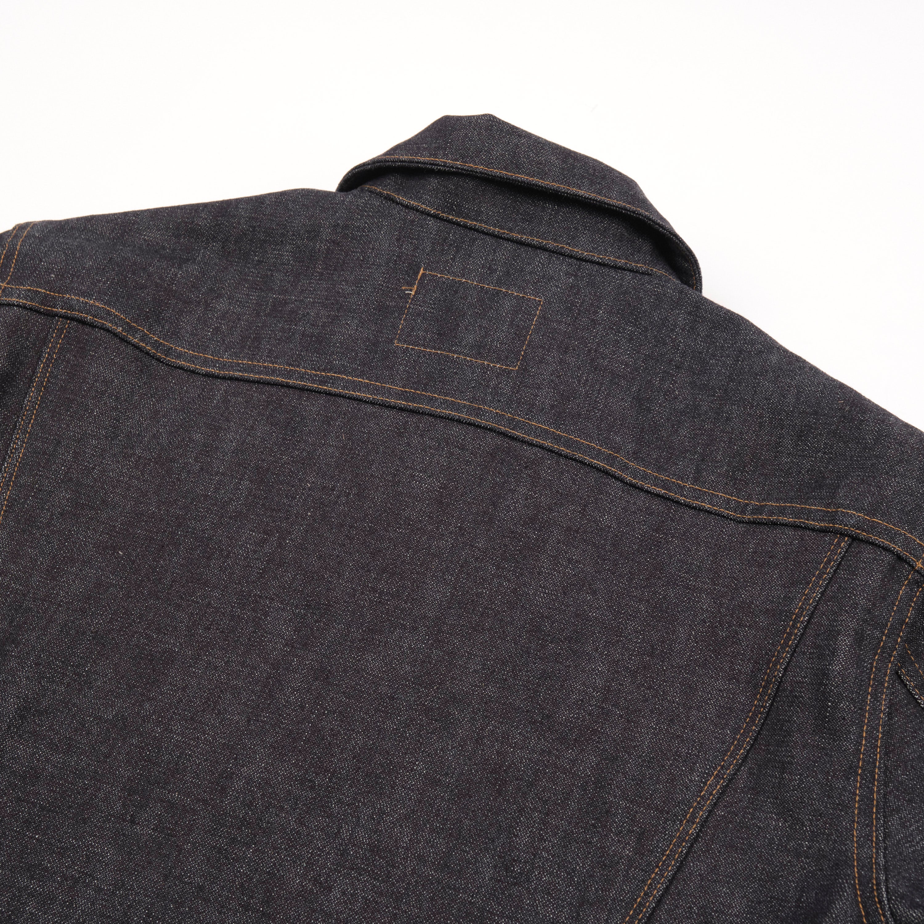 High Low Denim Jacket Broken Twill - Image 12