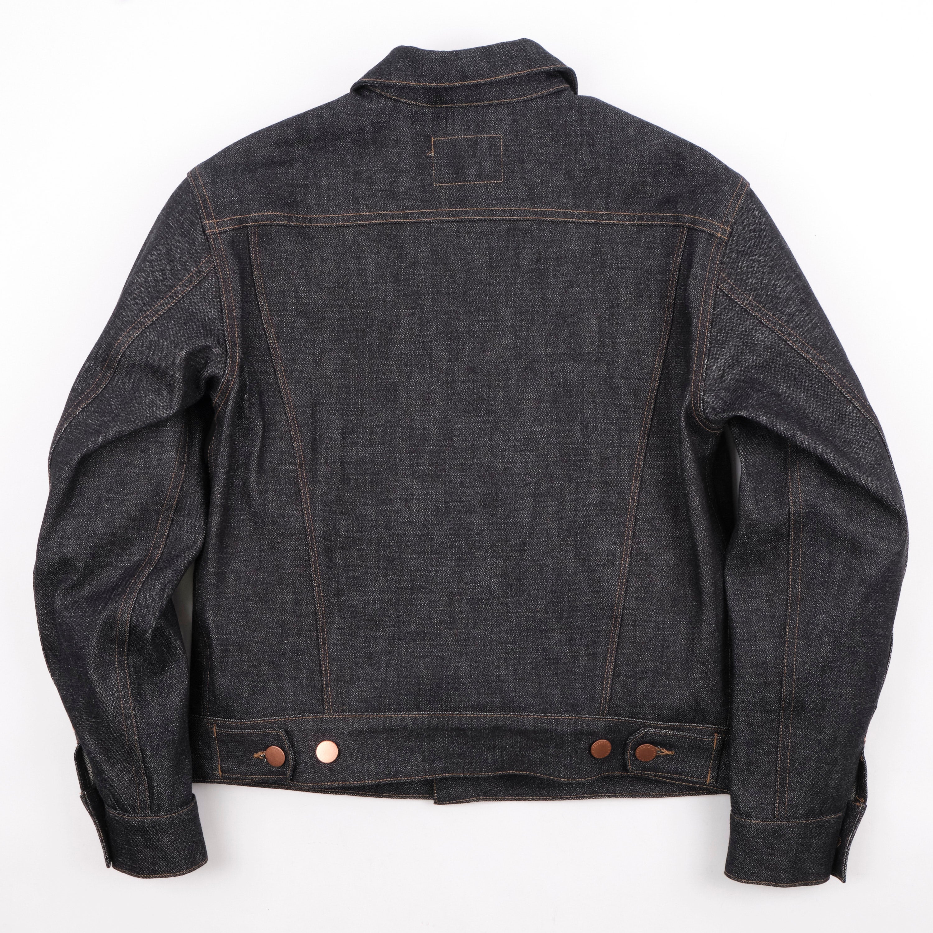 High Low Denim Jacket Broken Twill - Image 13