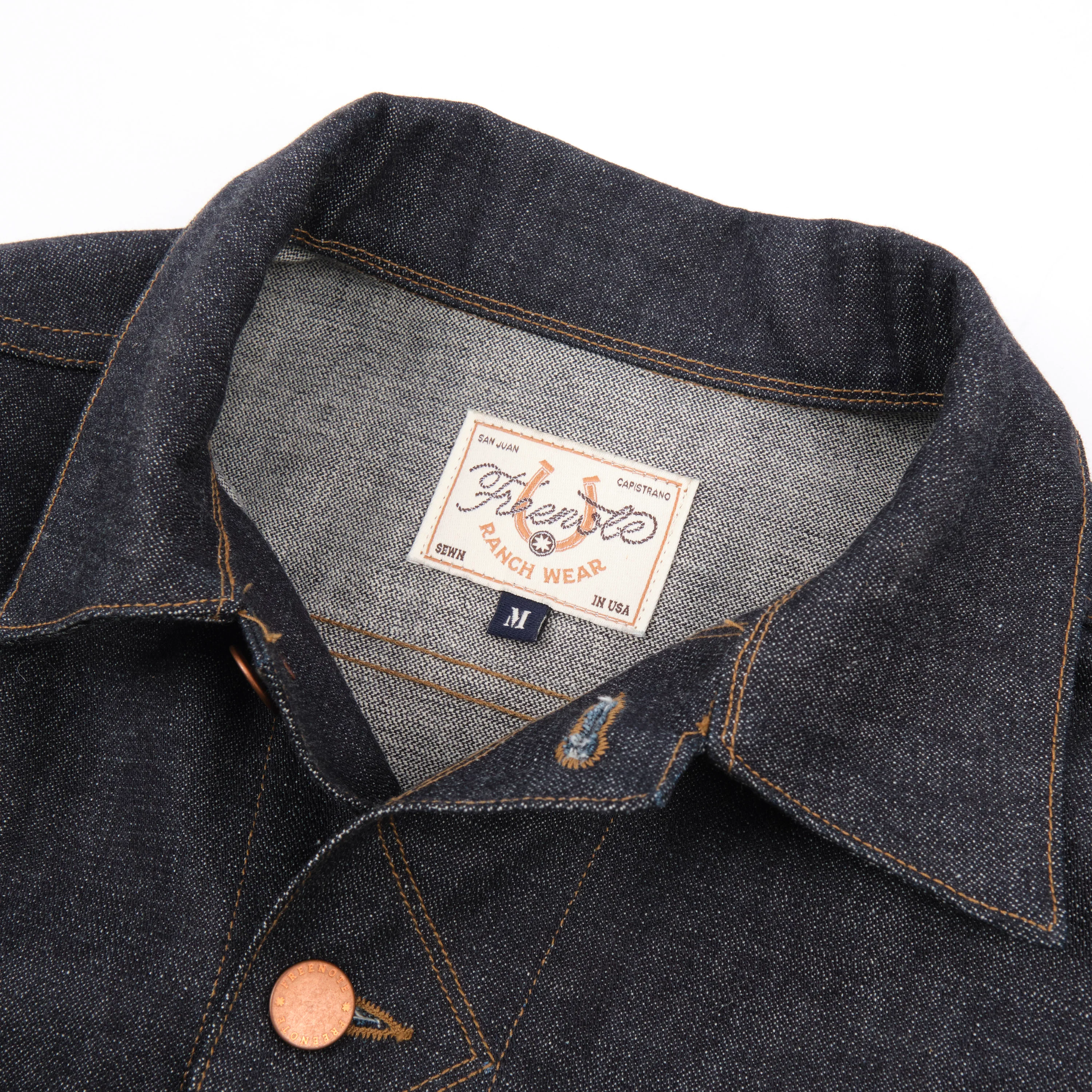 High Low Denim Jacket Broken Twill - Image 3