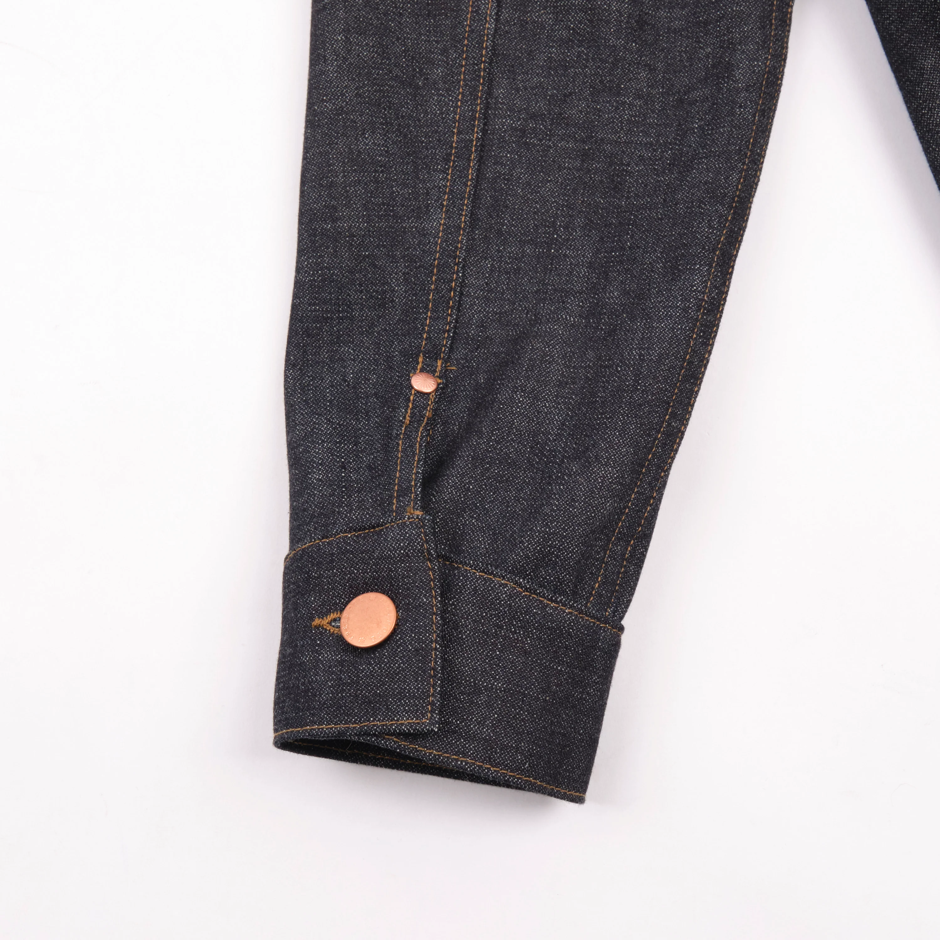 High Low Denim Jacket Broken Twill - Image 4