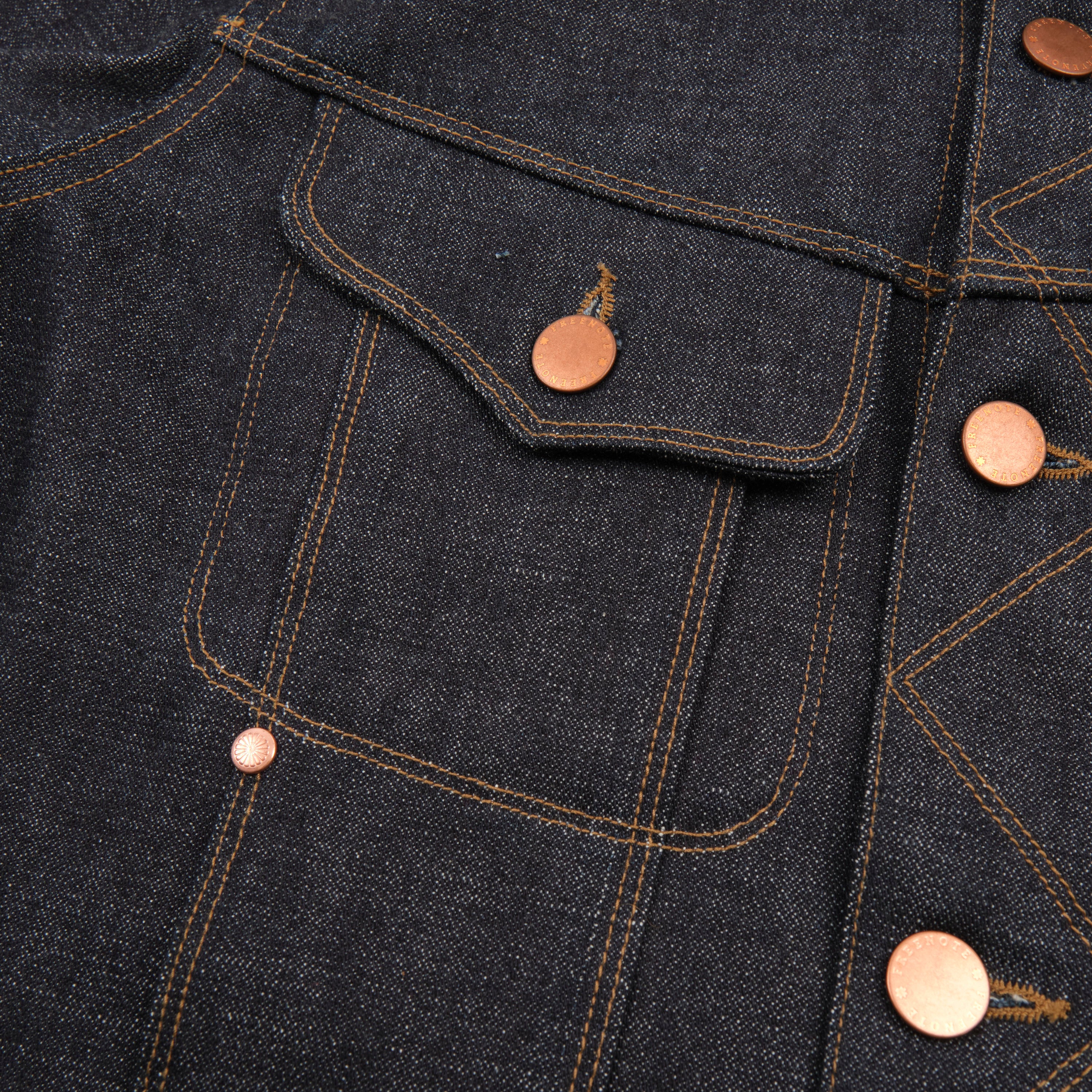 High Low Denim Jacket Broken Twill - Image 5