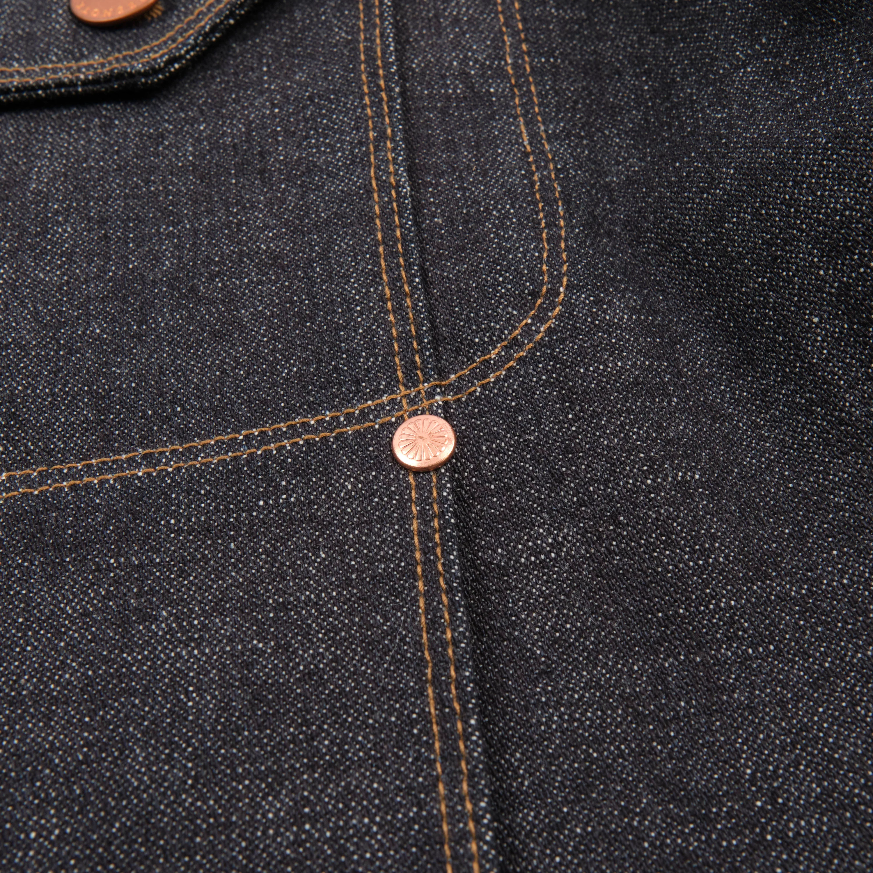 High Low Denim Jacket Broken Twill - Image 8