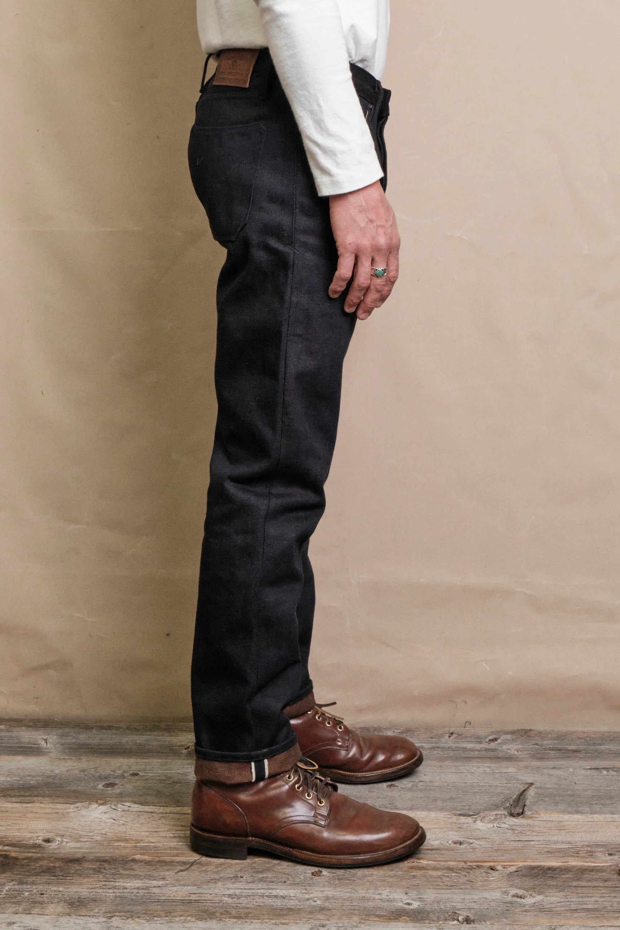 Portola Classic Taper <span> 16 Ounce Indigo Brown Denim </span> - Image 3