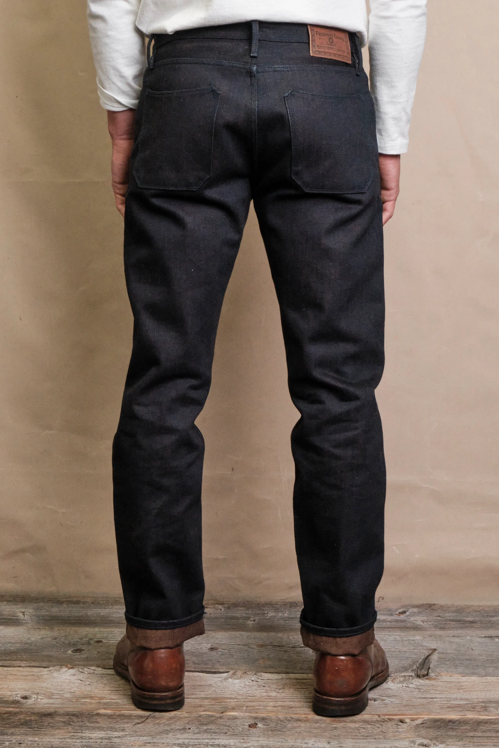 Portola Classic Taper <span> 16 Ounce Indigo Brown Denim </span> - Image 4