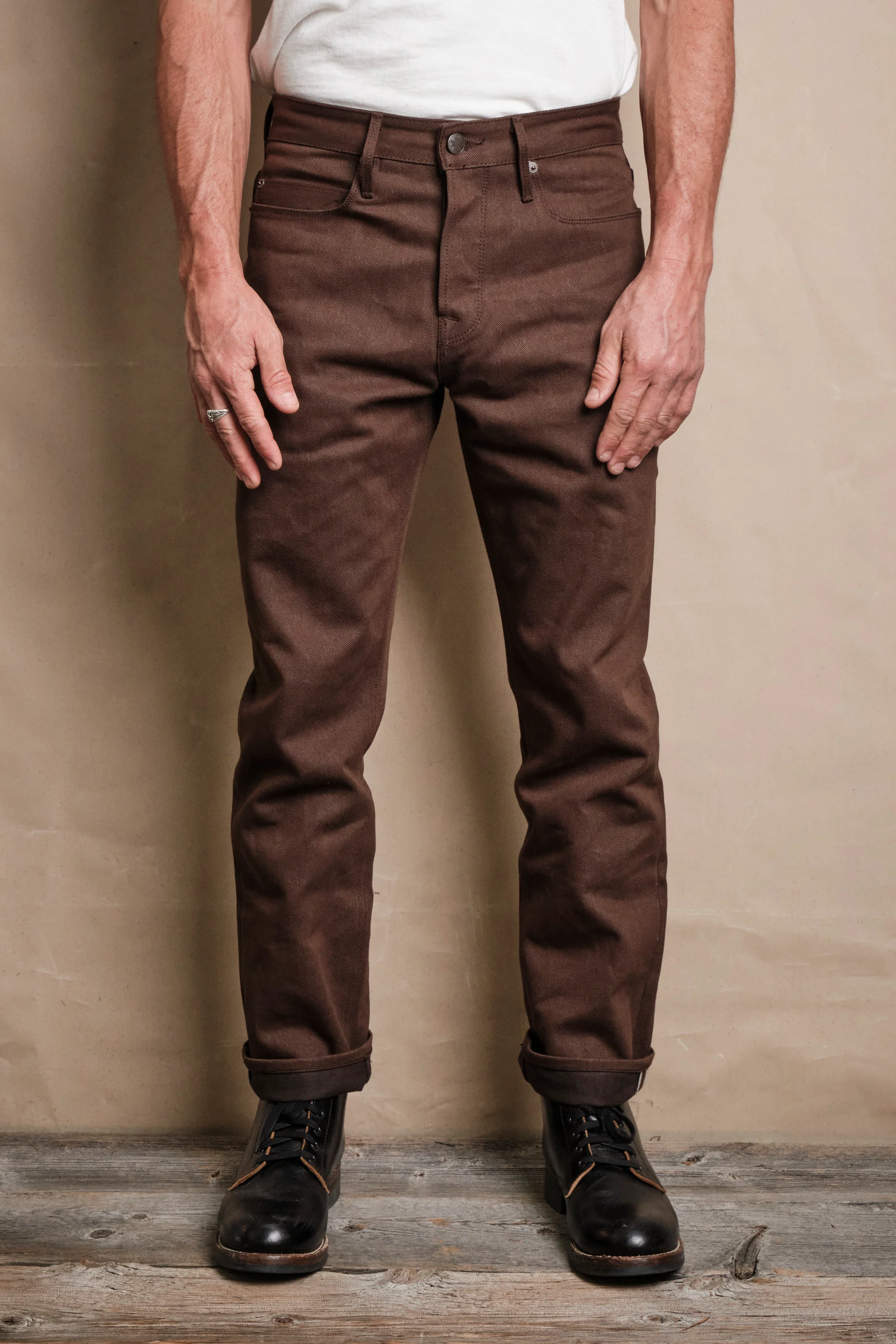 Portola 15 Ounce Dark Brown Denim - Image 8