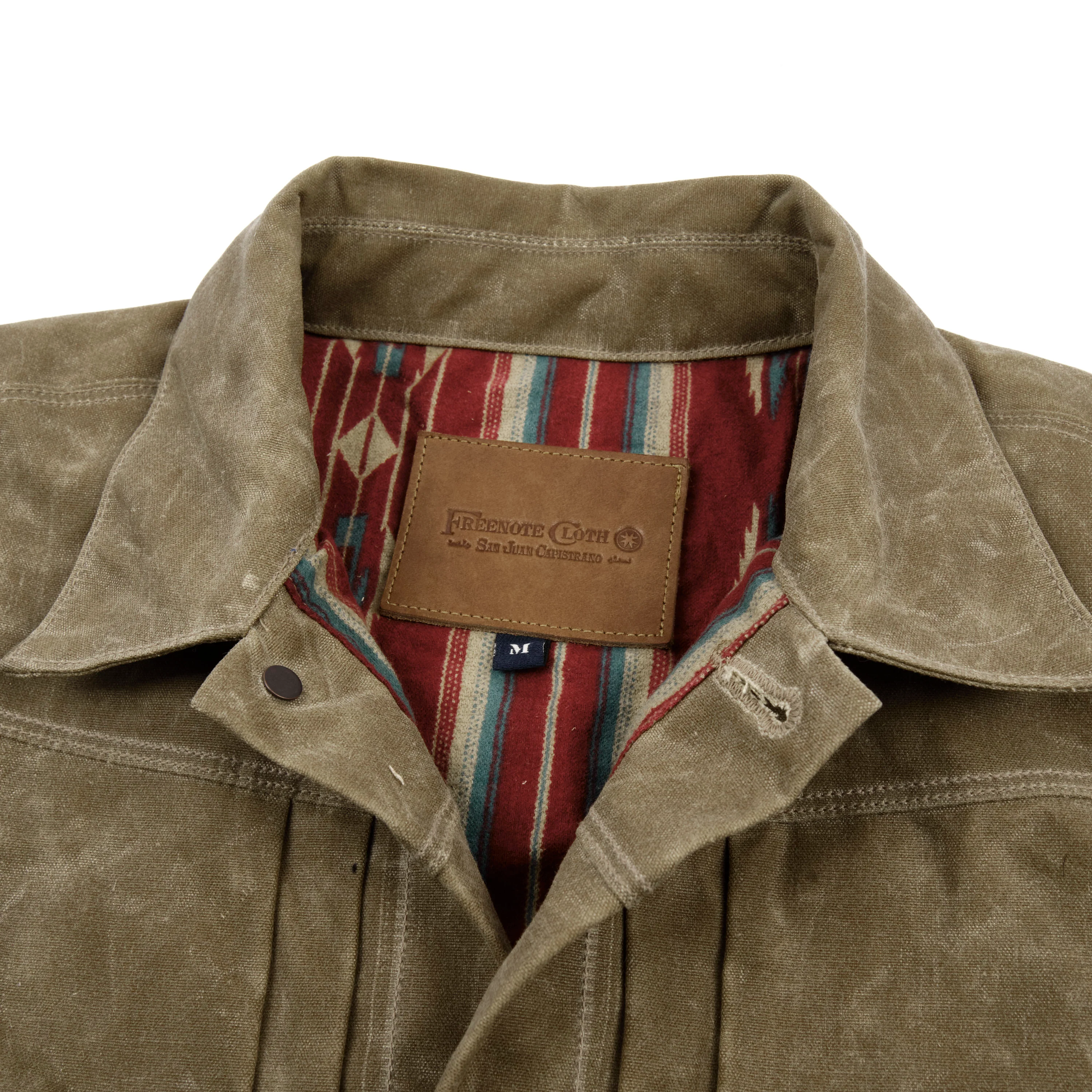 Riders Jacket Waxed Canvas Tobacco Red Interior - Image 3