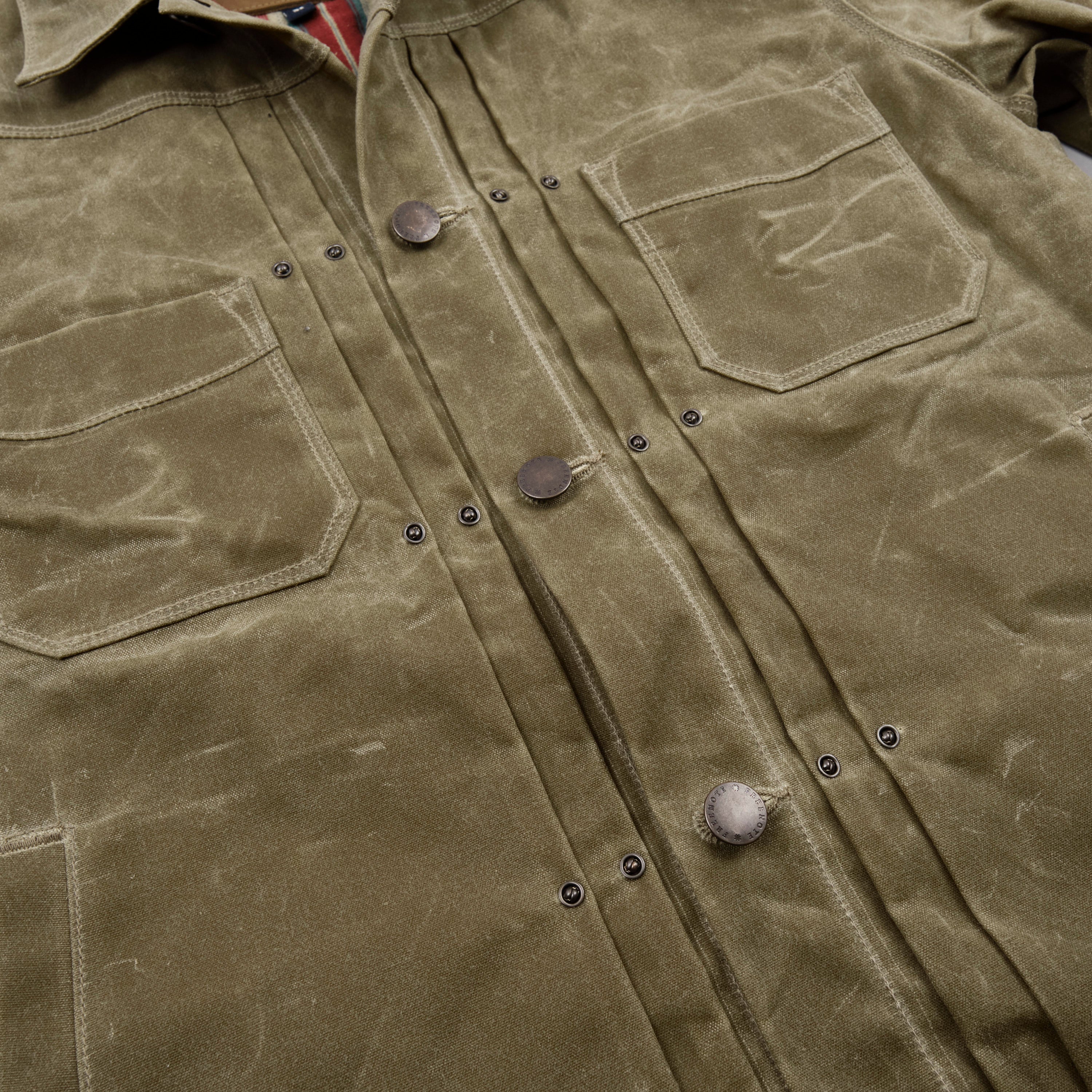 Riders Jacket Waxed Canvas Tobacco Red Interior - Image 5