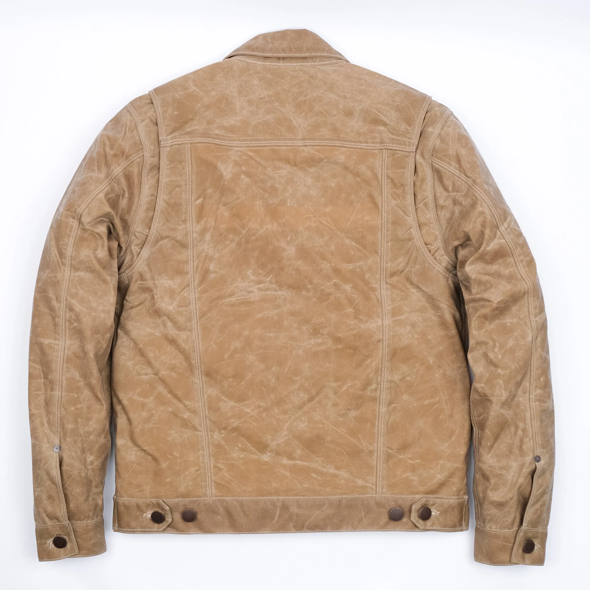 Riders Jacket Waxed Canvas <span>Tumbleweed Red Interior</span> - Image 3