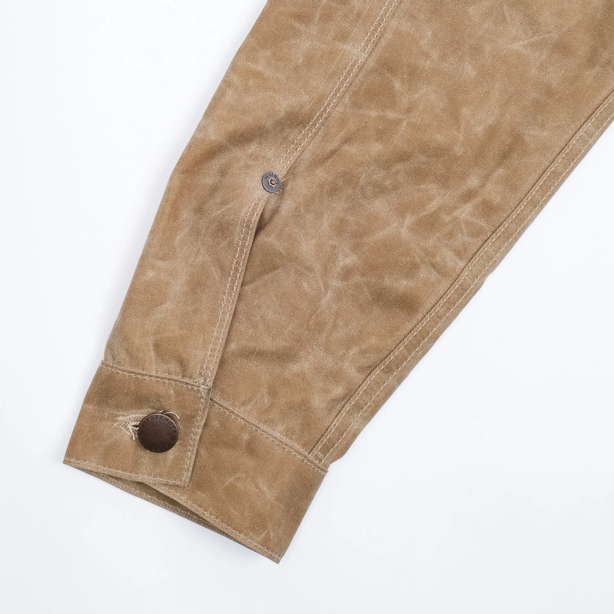 Riders Jacket Waxed Canvas <span>Tumbleweed Red Interior</span> - Image 7