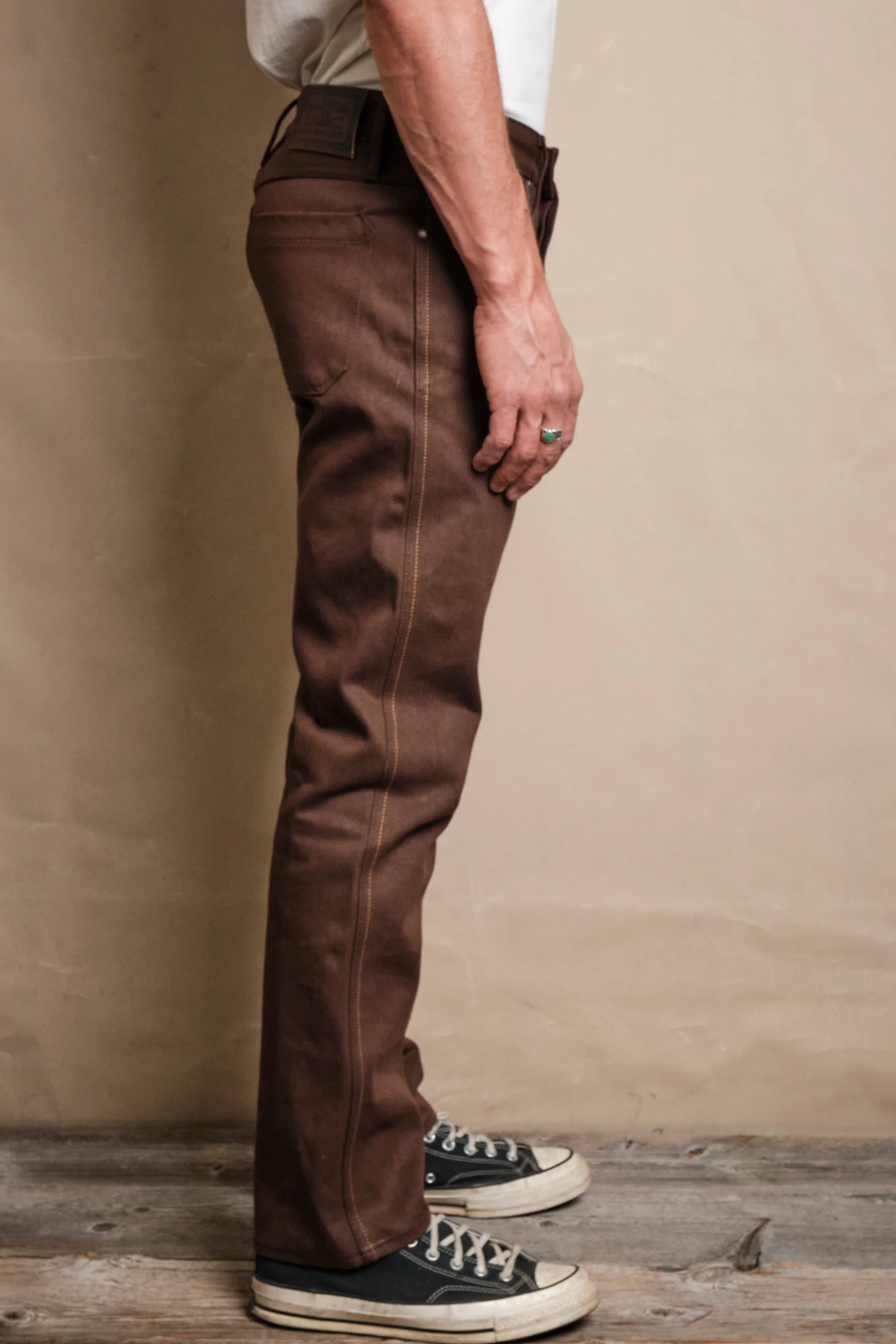 Rios 15 Ounce Dark Brown Denim - Image 5