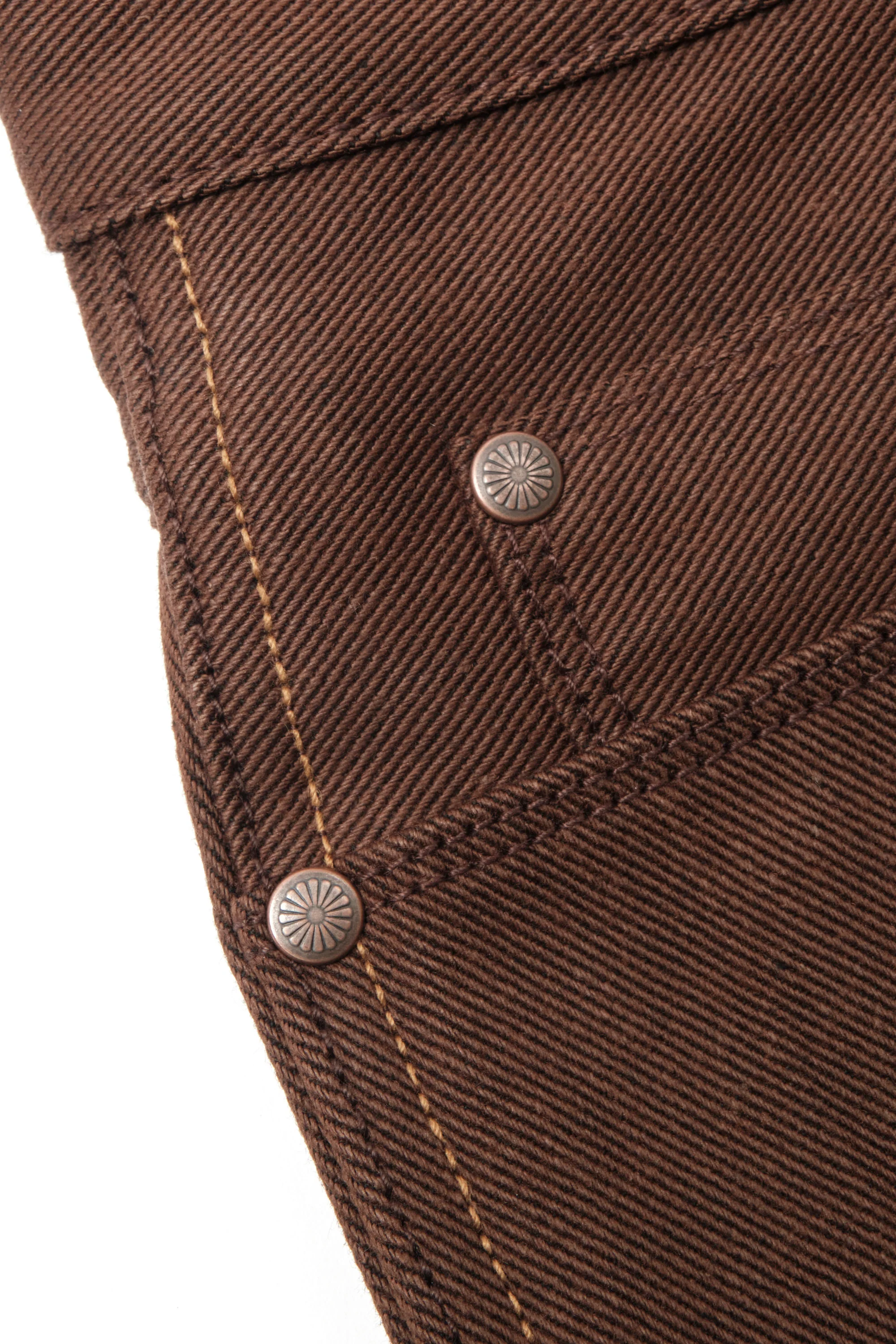 Rios 15 Ounce Dark Brown Denim - Image 9